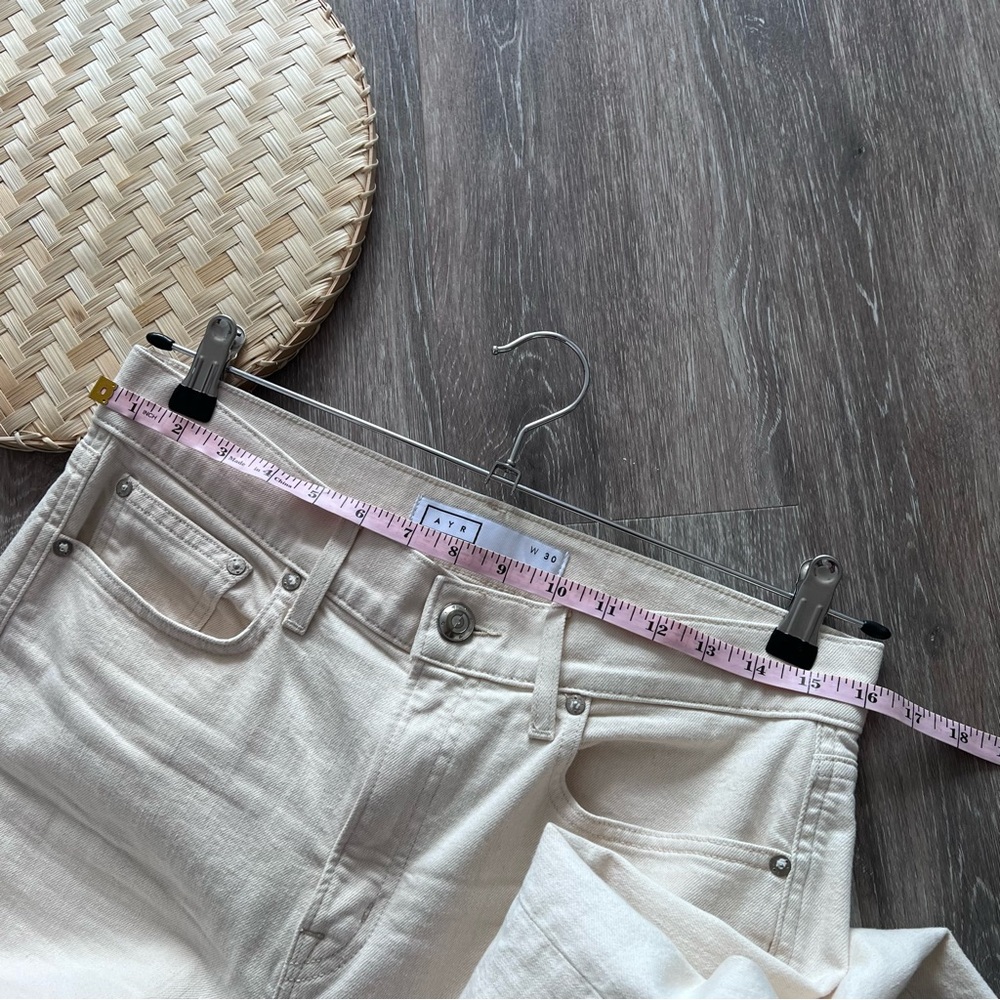 AYR Straight Leg Jeans in Cream - Picture 6 of 11
